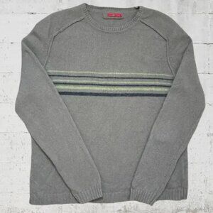 White Stuff Men's Crewneck 100% Lambswool Sweater Size XL Academia Neutral